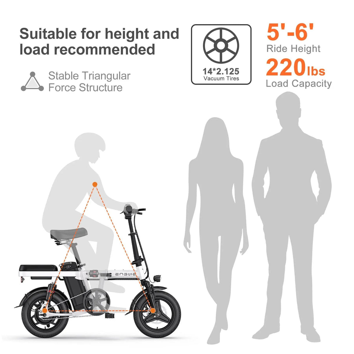 ENGWE T14 Bicicletta elettrica pieghevole