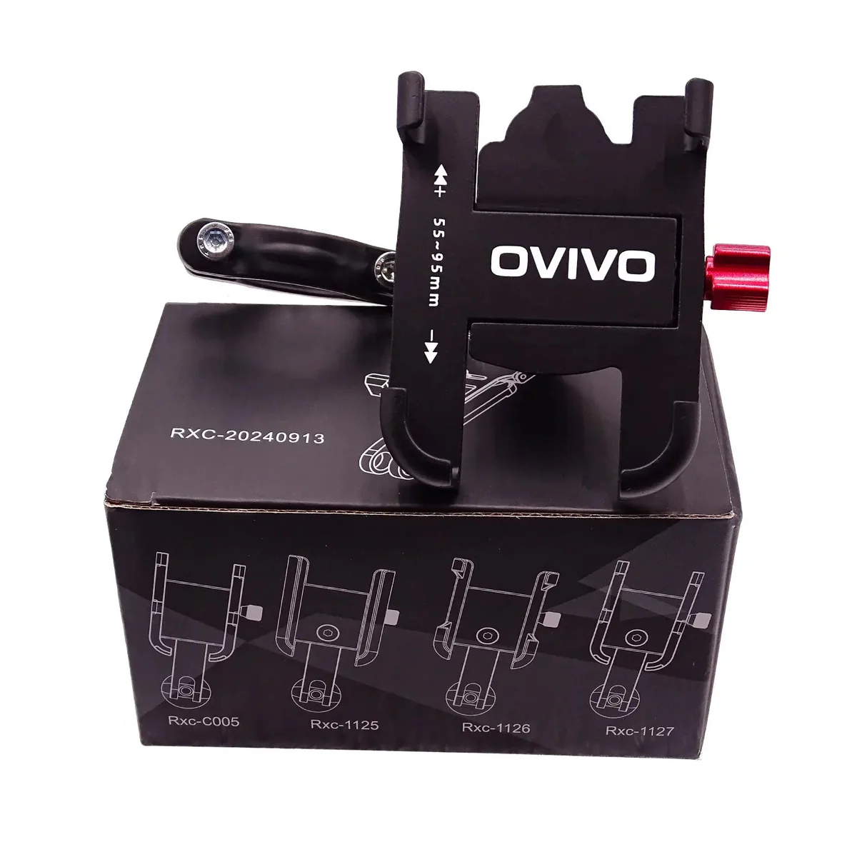 OVIVO 360° obrotowy uchwyt na telefon rowerowy ze stopu aluminium